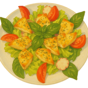 Salade de chèvre chaud
