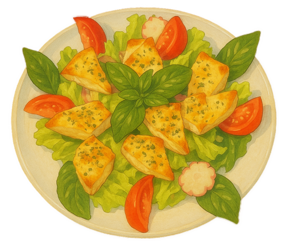 Salade de chèvre chaud