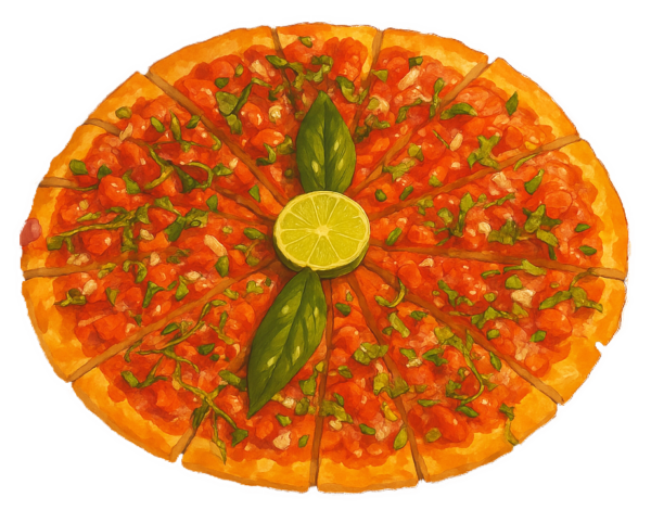 Pizza carpaccio au thon rouge